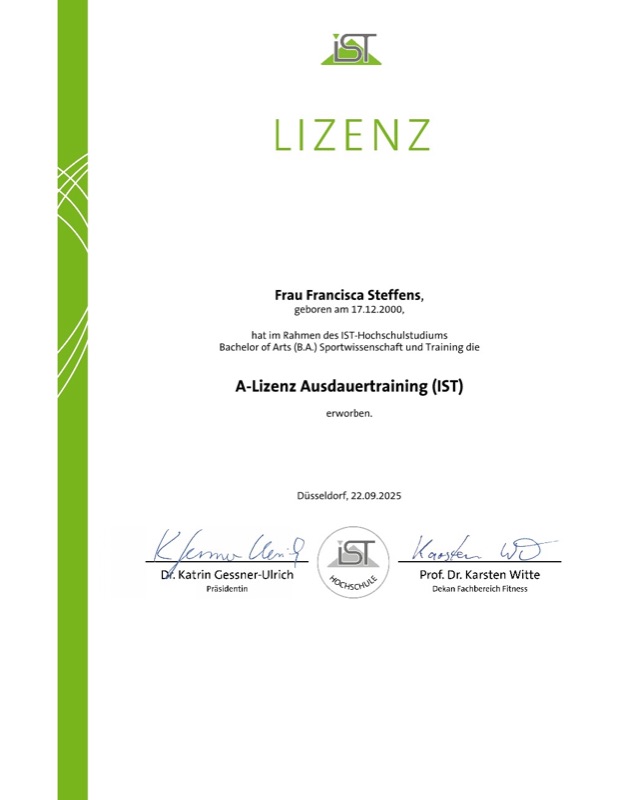 Ausdauertraining A-Lizenz